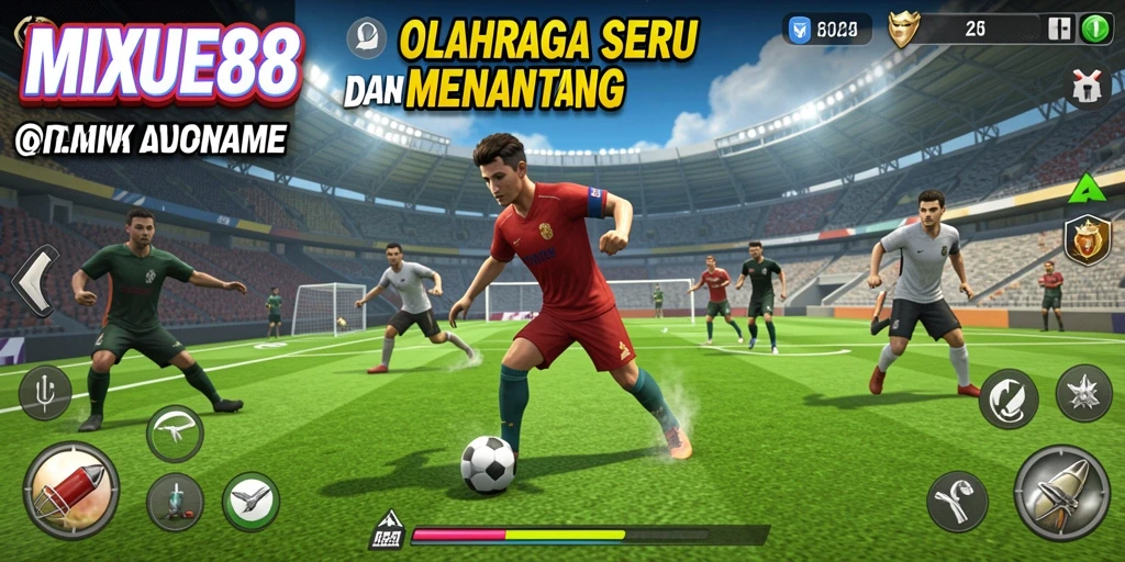 Screenshot MIXUE88 menunjukkan aksi seru dalam gameplay olahraga.