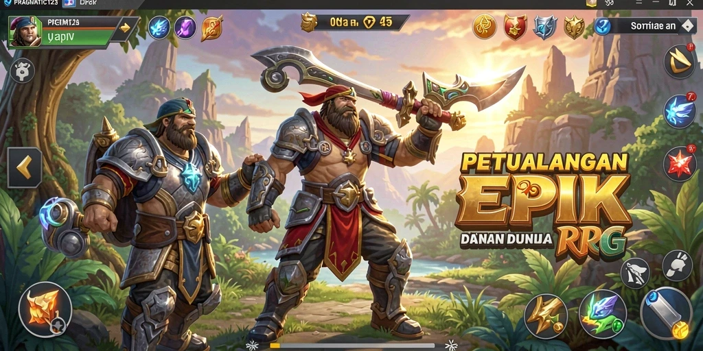 Tampilan gameplay RPG yang mengasyikkan dan penuh aksi di PRAGMATIC123.